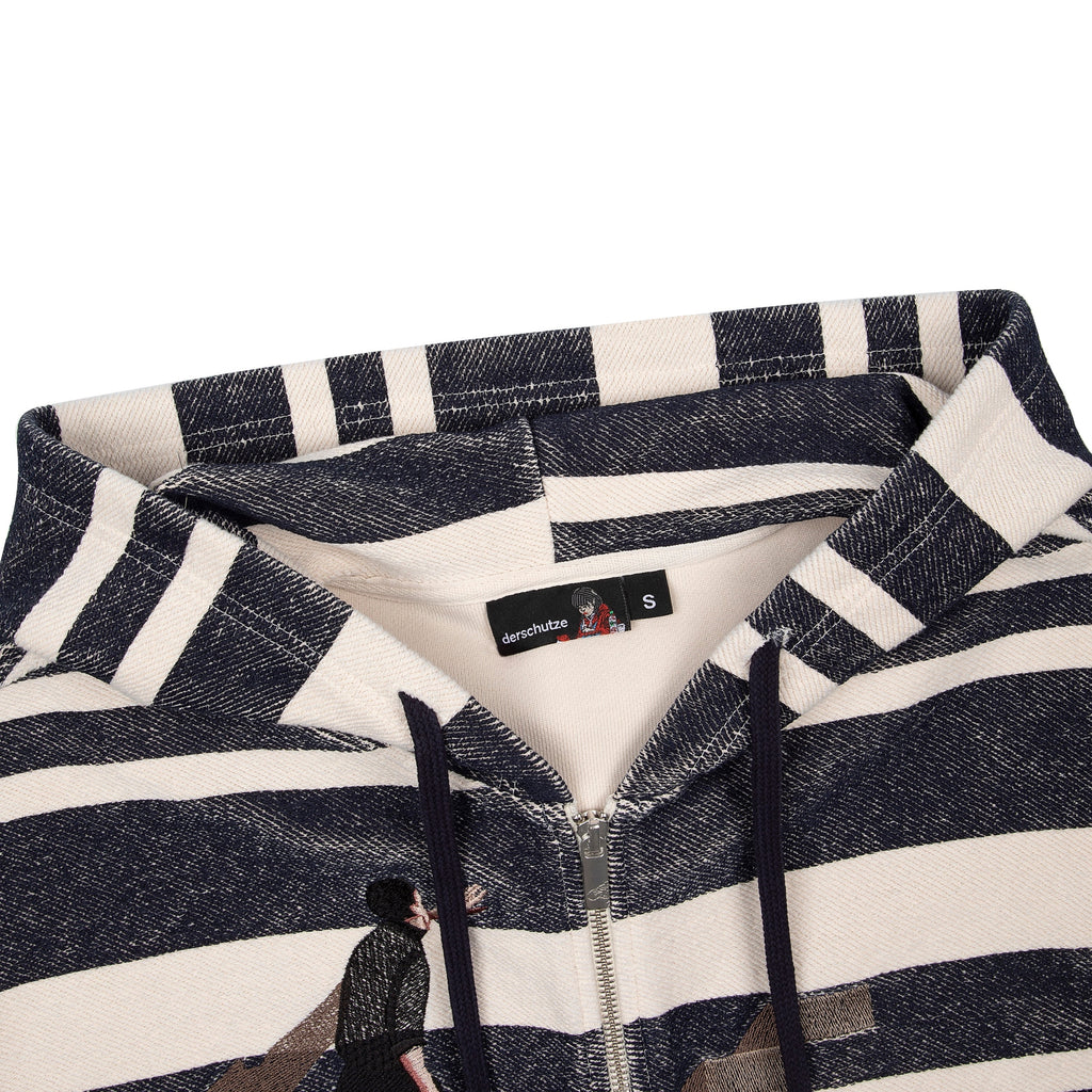 Derschutze "on air" striped Zip Up