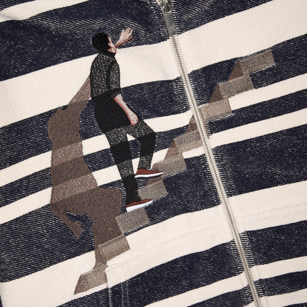 Derschutze "on air" striped Zip Up