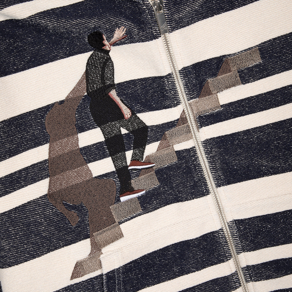 Derschutze "on air" striped Zip Up