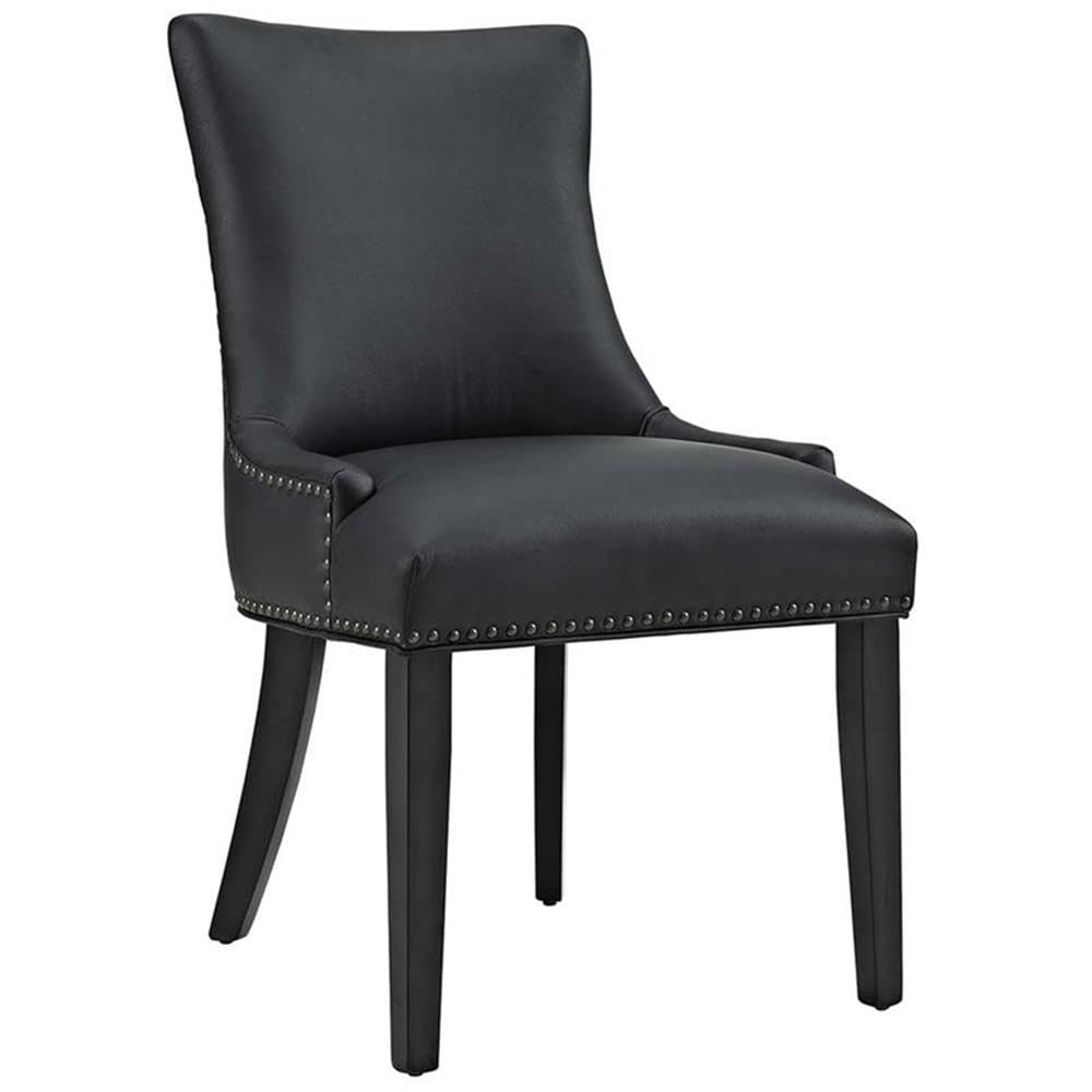 Black Faux Leather Upholstered Dining Chairs H857