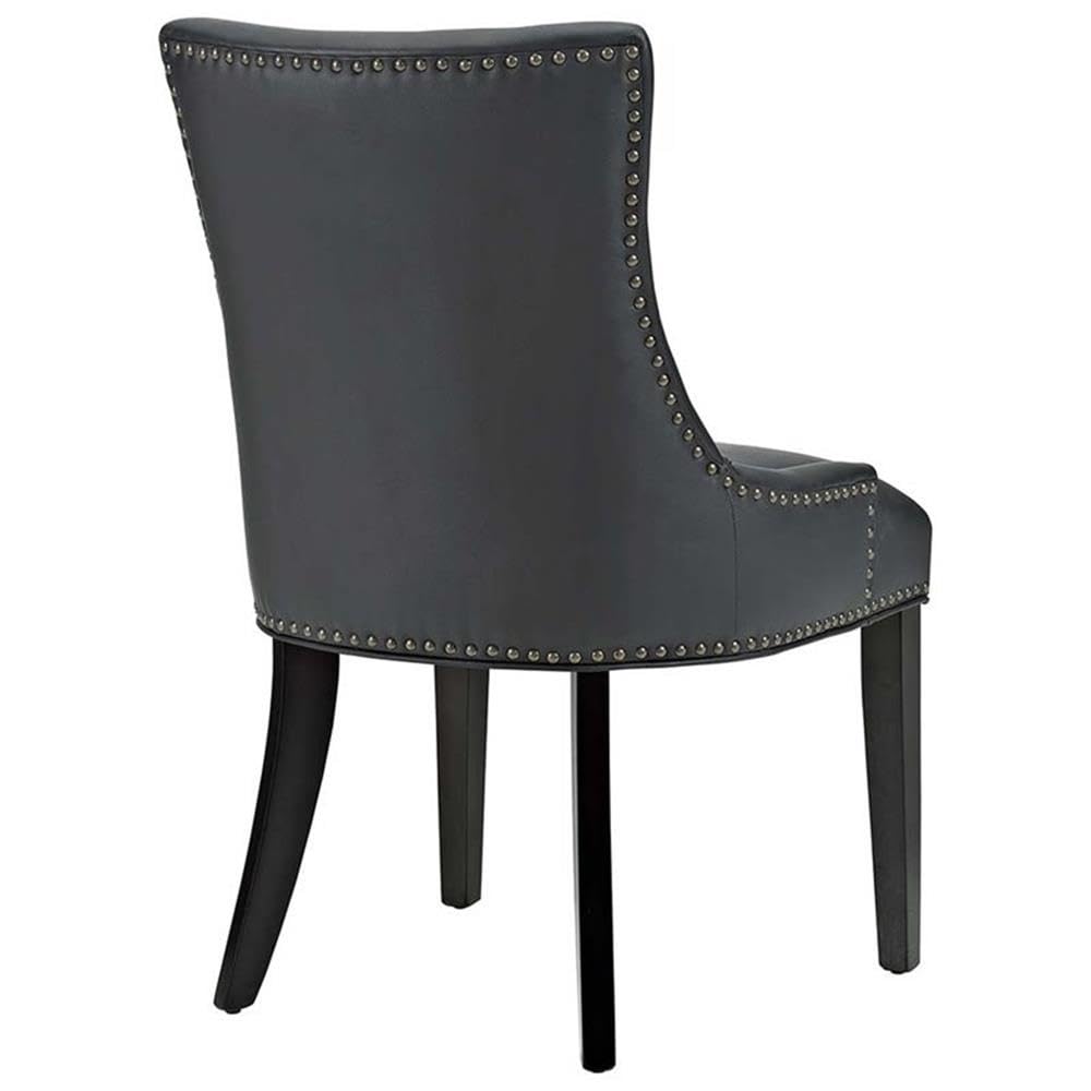 Black Faux Leather Upholstered Dining Chairs H857