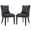 Black Faux Leather Upholstered Dining Chairs H857