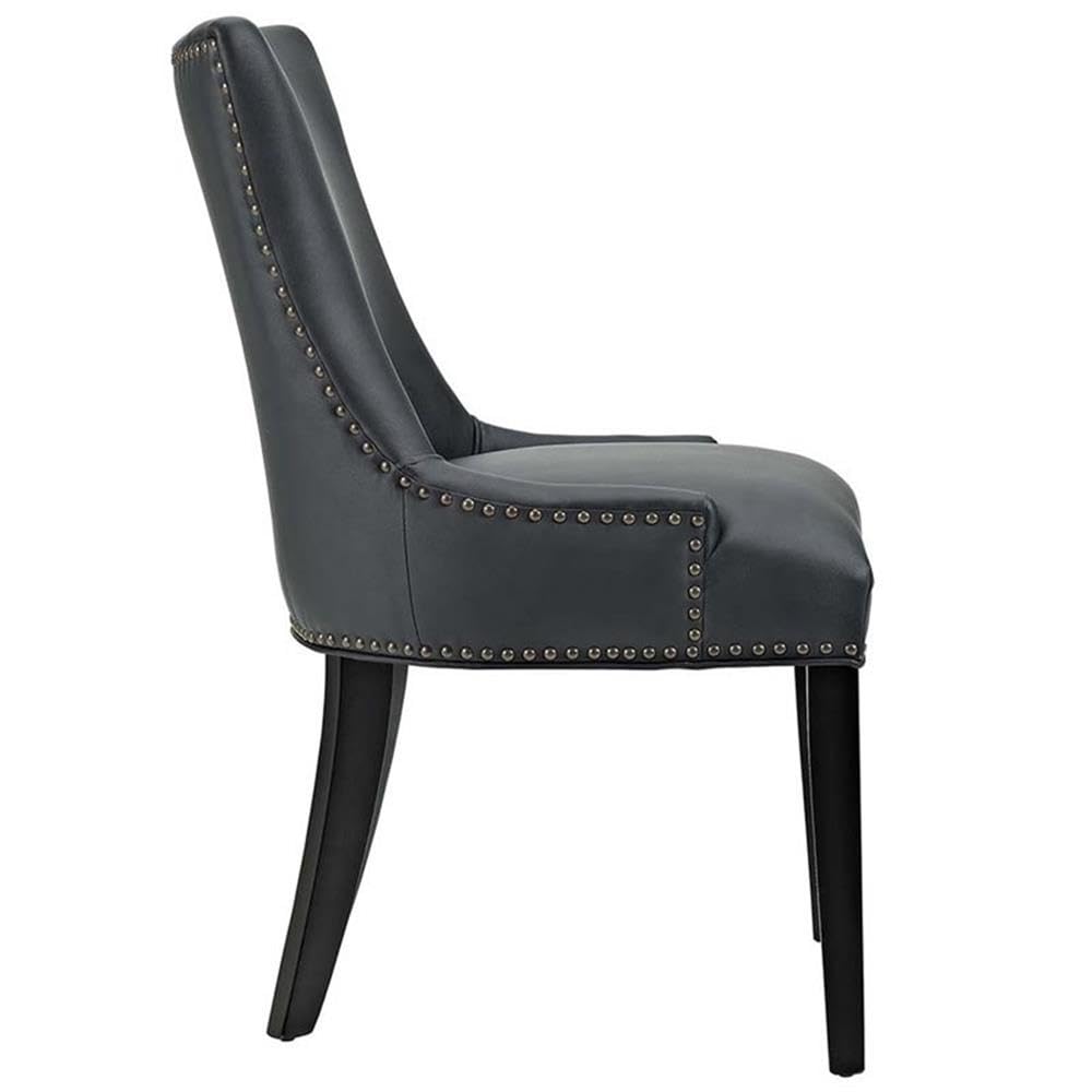 Black Faux Leather Upholstered Dining Chairs H857
