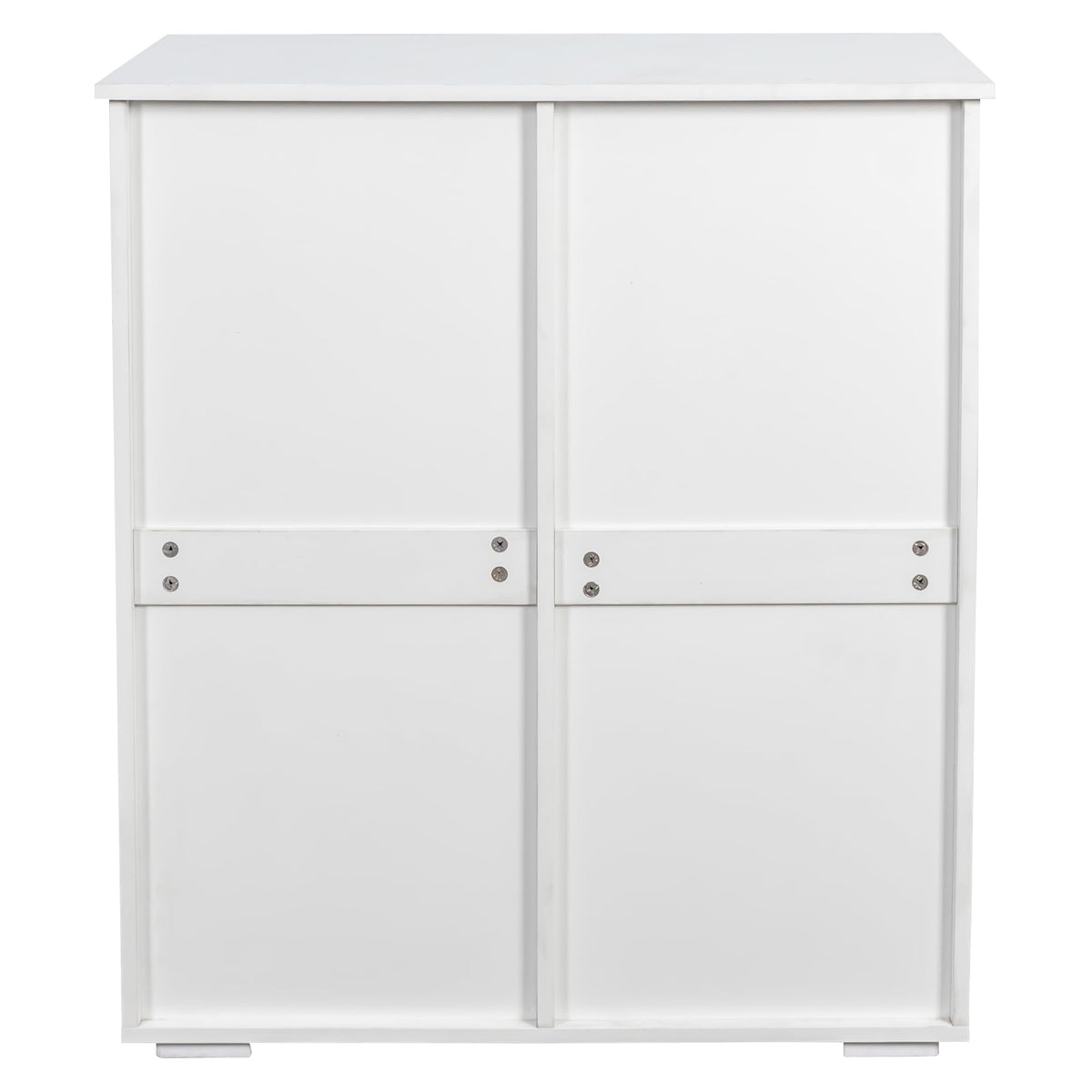 White Tilt Out Trash Cabinet with 2 Drawers A120