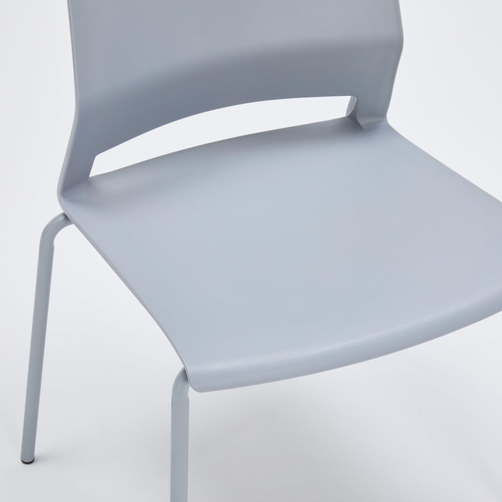 Grey Stacking Guest Chairs Set of 4 H655