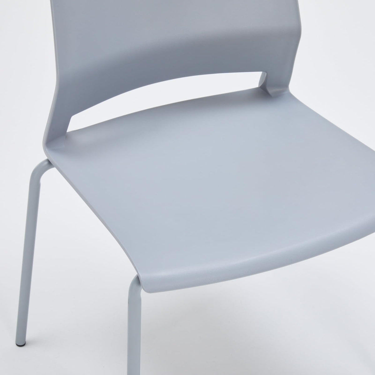 Grey Stacking Guest Chairs Set of 4 H655