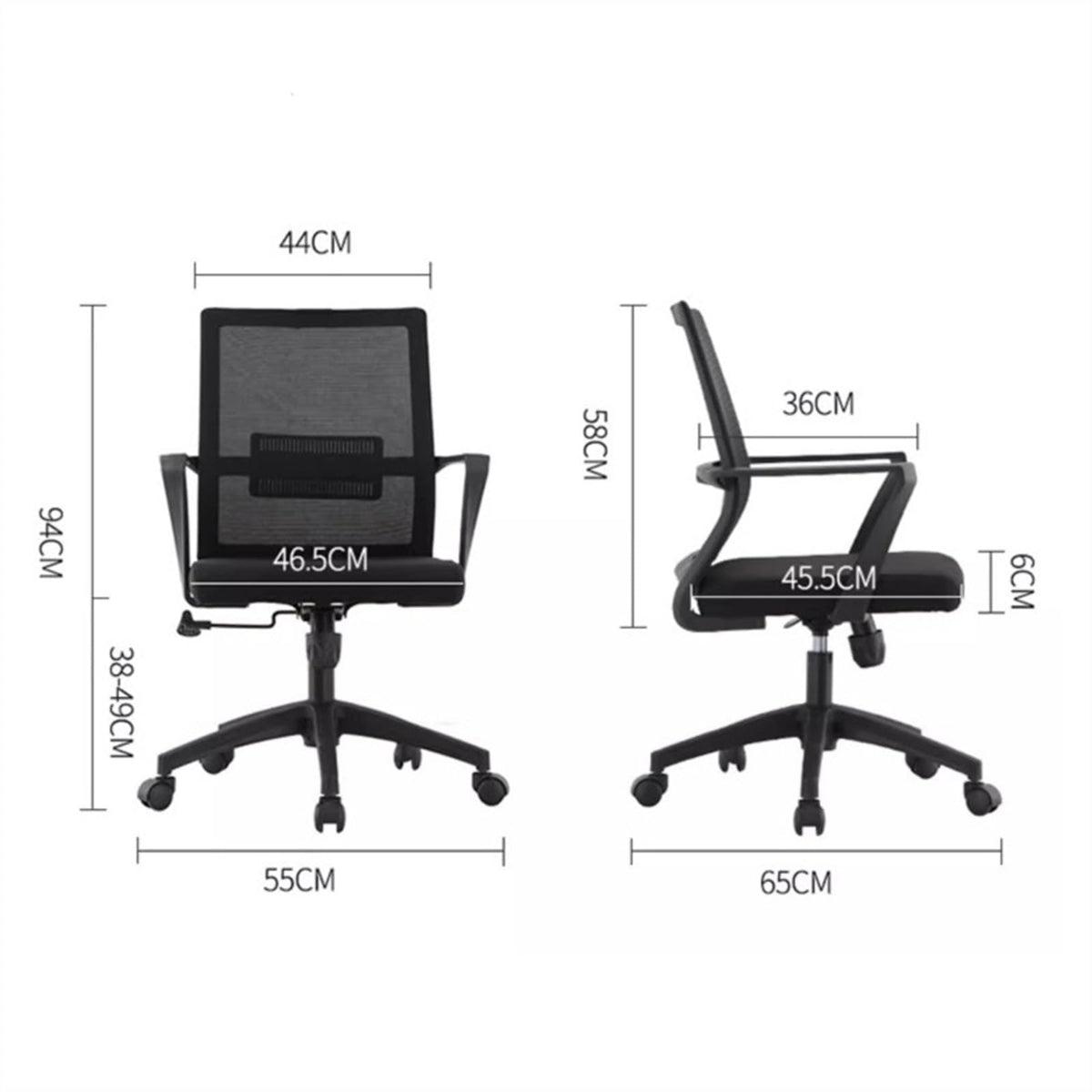 Orange Mesh Ergonomic Office Chair E8960