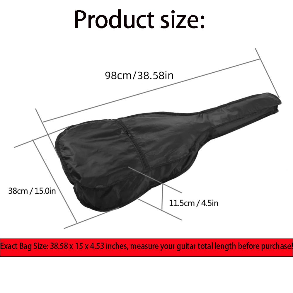 38 Inch Oxford Cloth Water Resistant Acoustic Guitar Gig Bag G8443