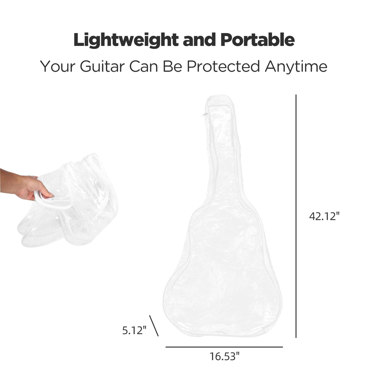 Transparent PVC Guitar Dust Cover for 40/41 Inch Acoustic & Electric Guitars Q160400