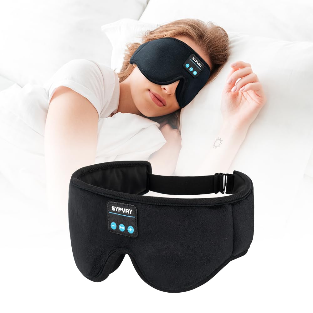 Bluetooth Sleep Mask Wireless Headphones Black J193134