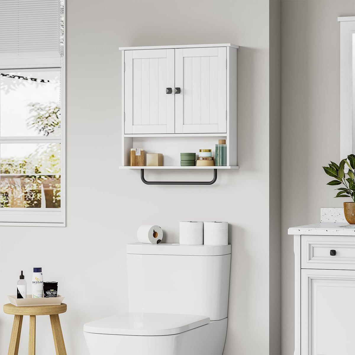 Wall Mounted Medicine Cabinet with Towels Bar A8288