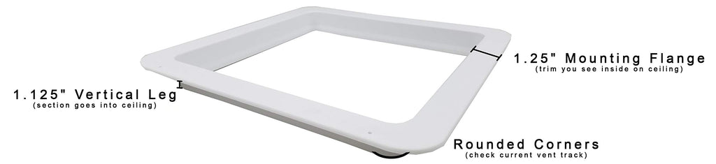 Non Powered RV Roof Vent White Lid O1805