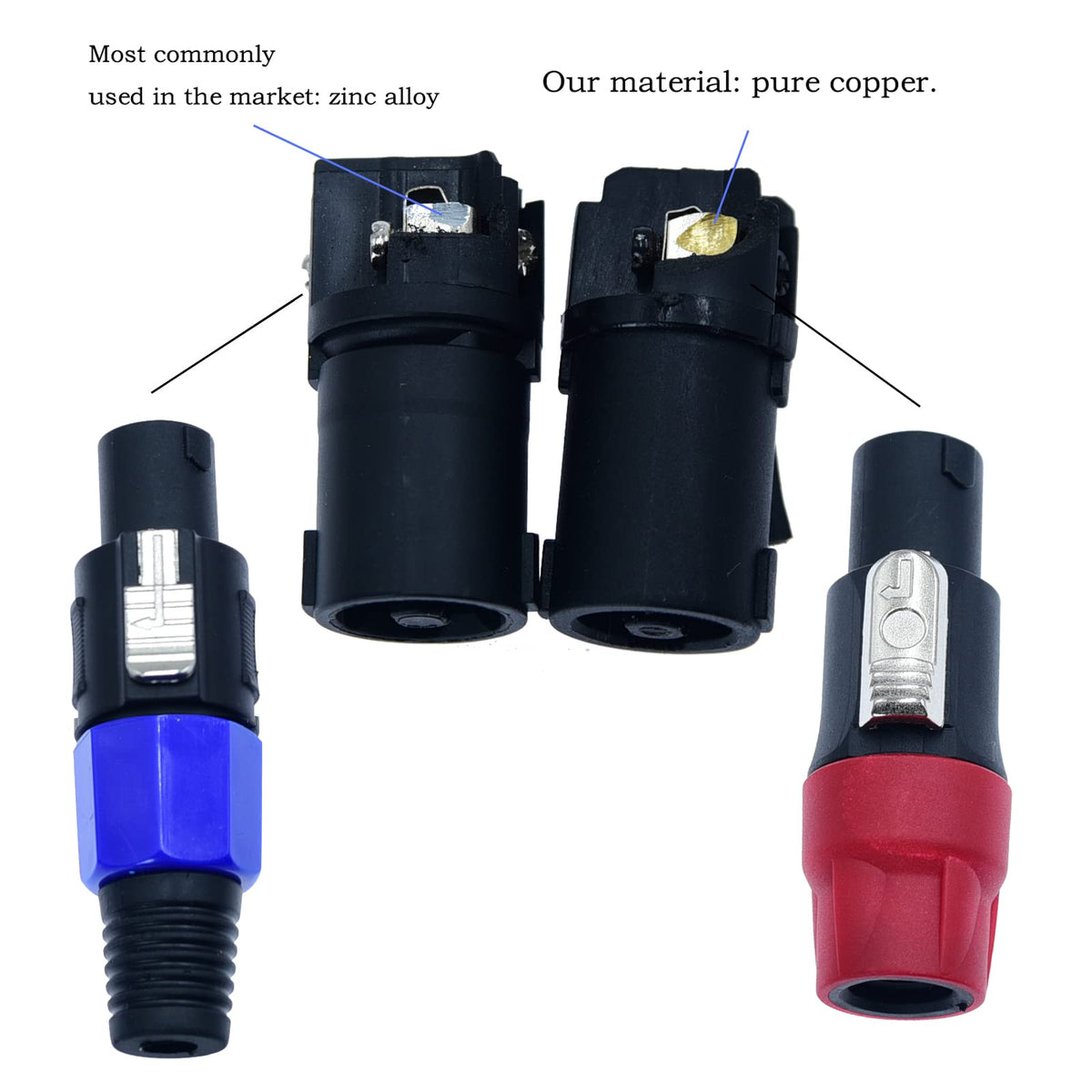 2Pcs 14 awg Speaker Cable with Twist Lock K64984