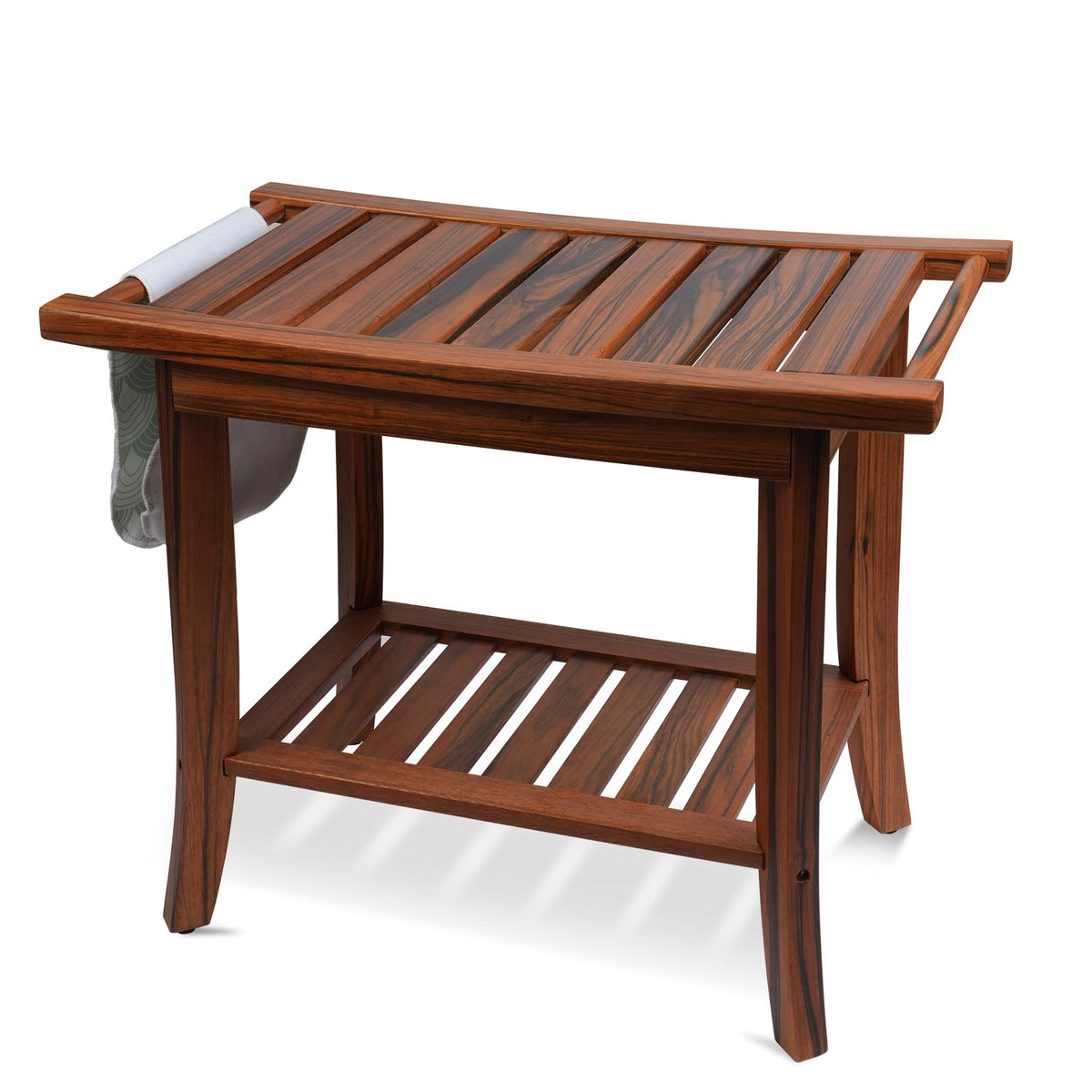 Teak Wood Shower Bench 22"×13"×19" G93084