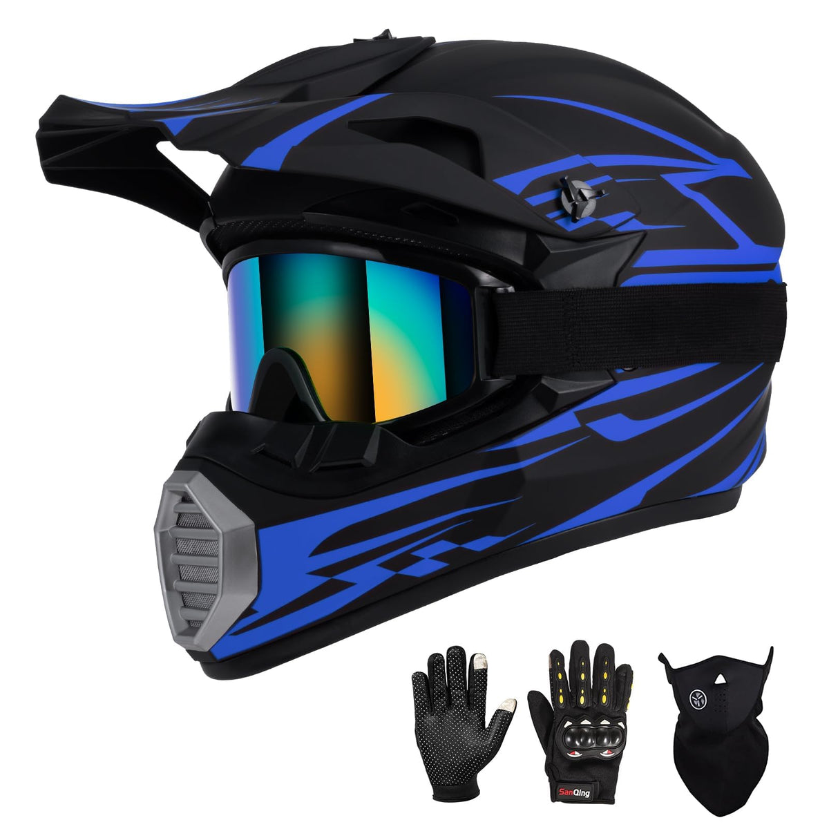 Youth Kids DOT Approved Full Face Motocross Helmet I270
