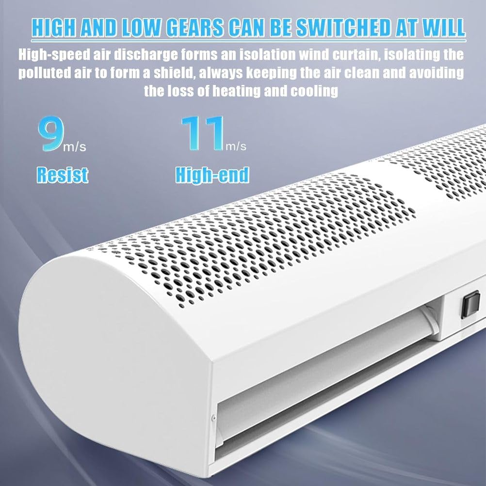 Wall Mounted Air Curtain, 2-Speed with Remote Control O991
