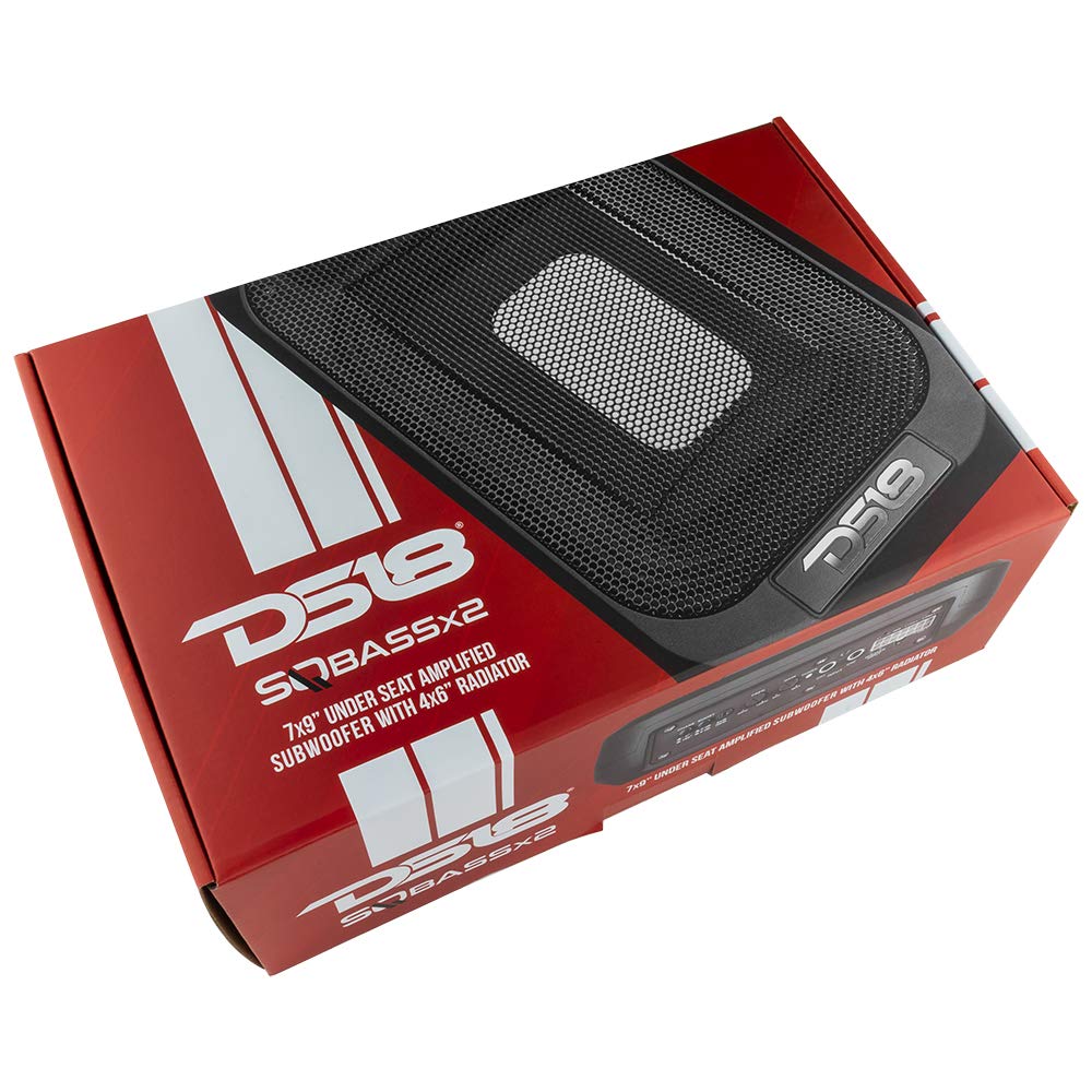7x9 UnderSeat Slim Amplified Car Subwoofer with 4x6 Passive Radiator M640