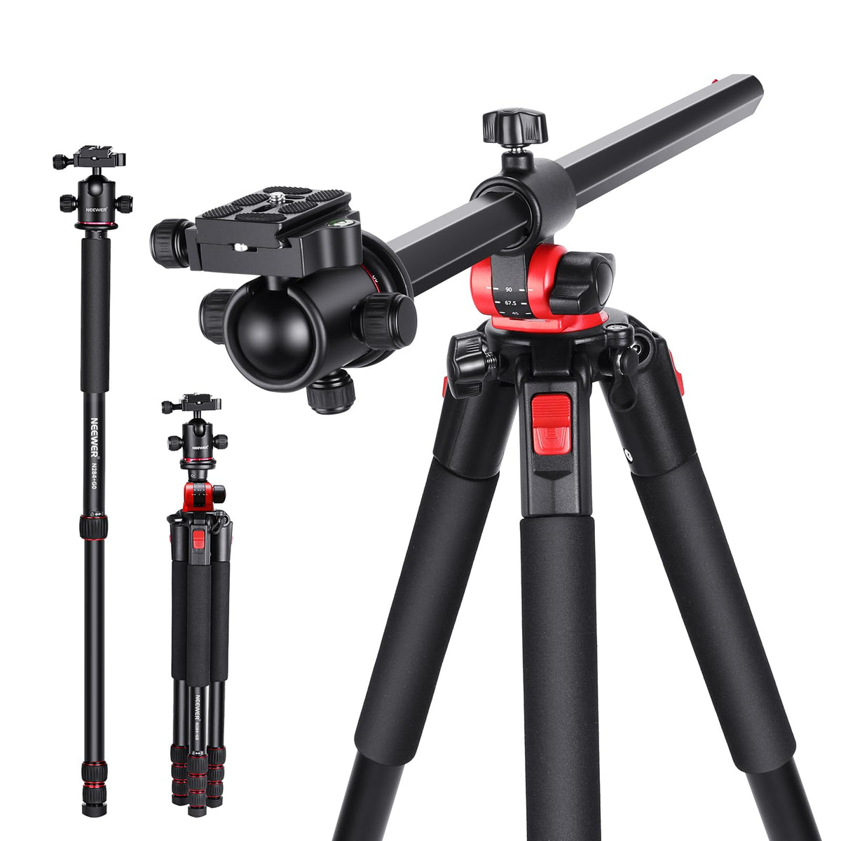 72 Inch Camera Tripod Monopod with Ball Head S3133