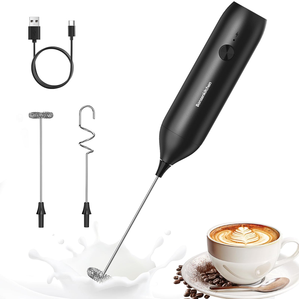 Rechargeable Handheld Milk Frother Q4809