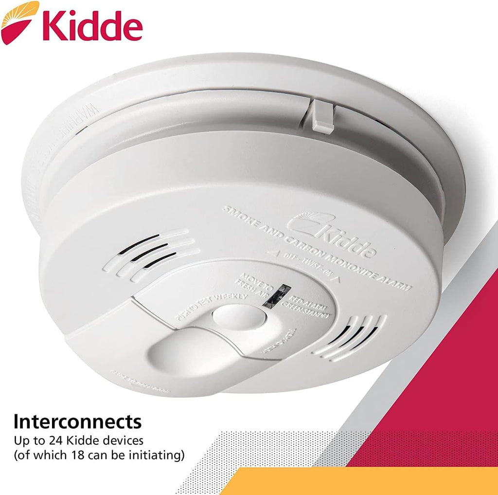 Hardwired Smoke & Carbon Monoxide Detector with Battery Backup, Pack of 2 X7829