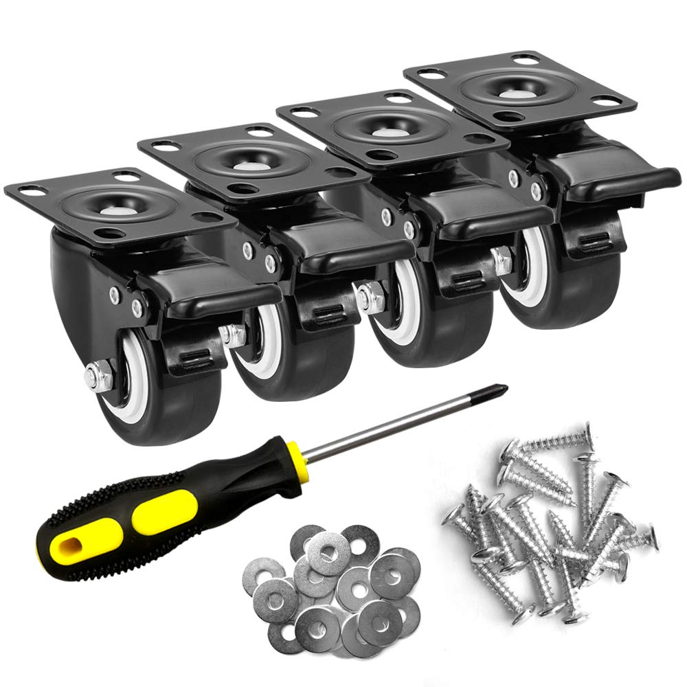 2" Caster Wheels Set of 4 with Brake O526