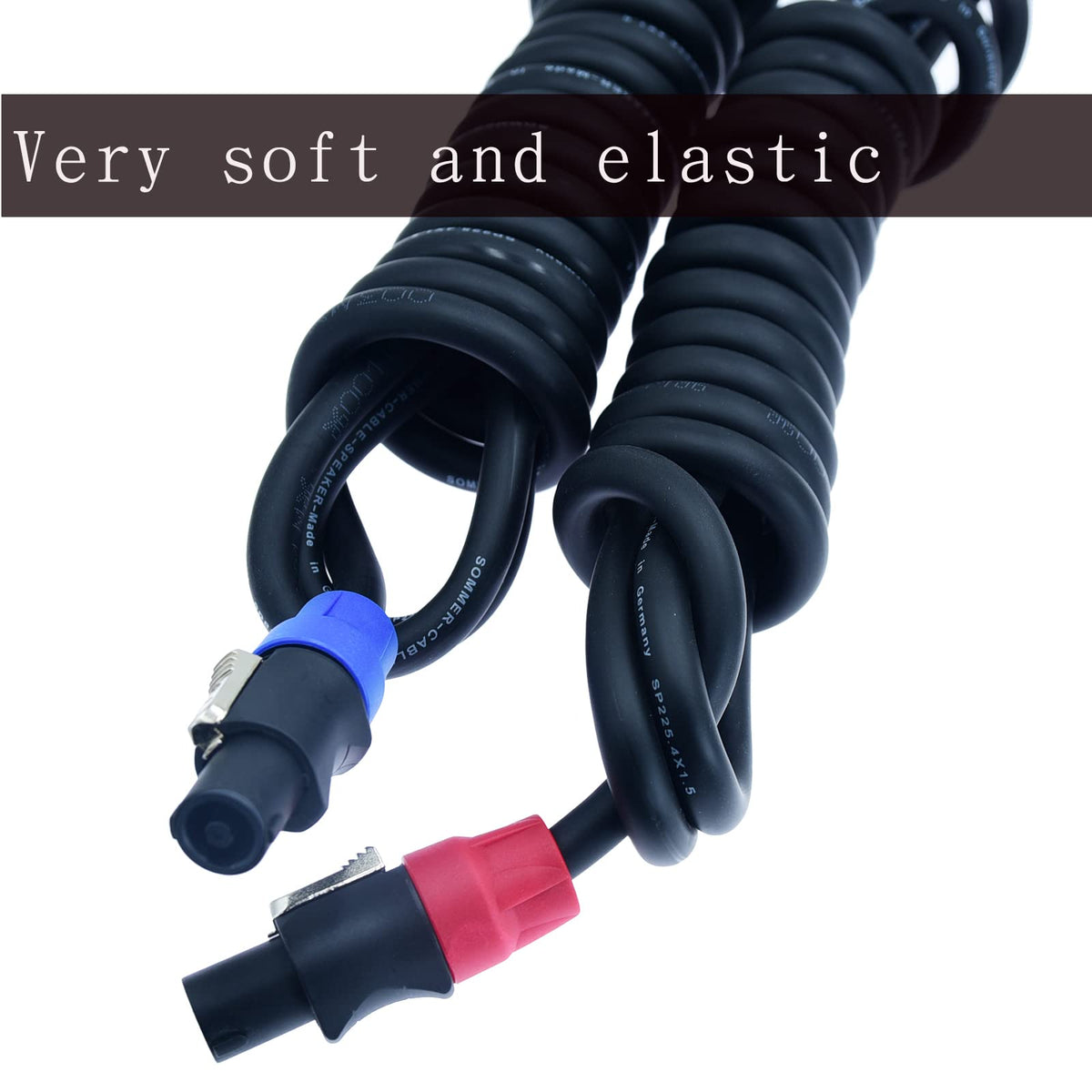 2Pcs 14 awg Speaker Cable with Twist Lock K64984