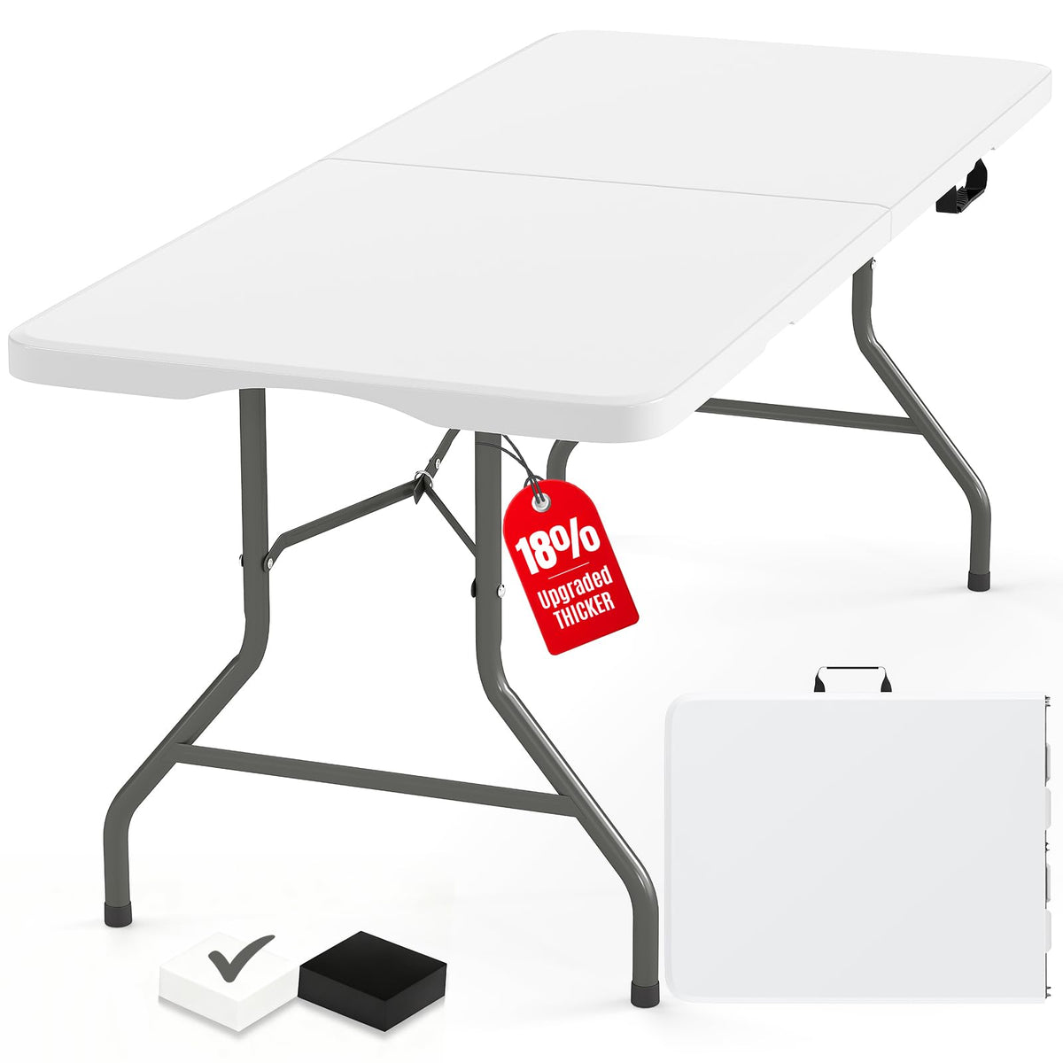 6ft HDPE Plastic Folding Table I8309
