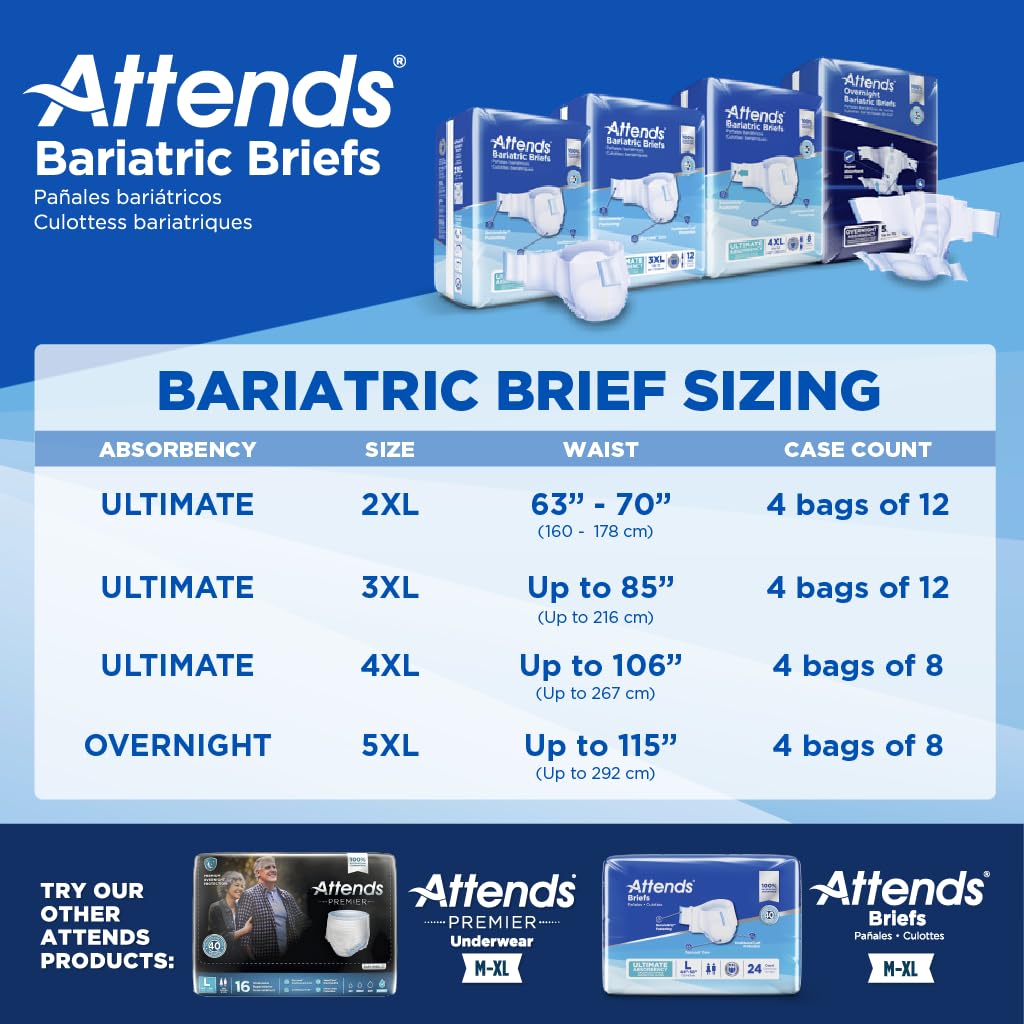 XX-Large Ultimate Absorbency Incontinence Briefs 12 Ct G161285