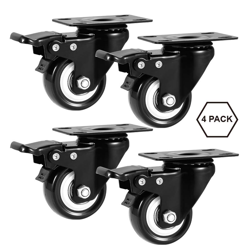 2" Caster Wheels Set of 4 with Brake O526