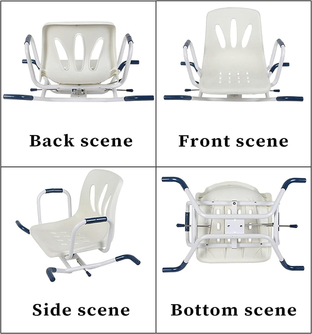 Rotating Shower Stool Seat with Arms and Back Support V5535
