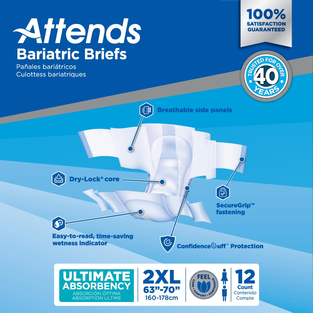 XX-Large Ultimate Absorbency Incontinence Briefs 12 Ct G161285
