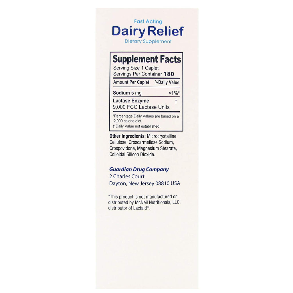 Lactase Enzyme 180 Caplets X815