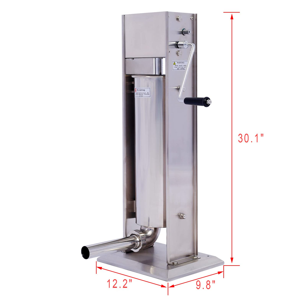 Stainless Steel 15LB Sausage Stuffer with 4 Stuffing Tubes R680