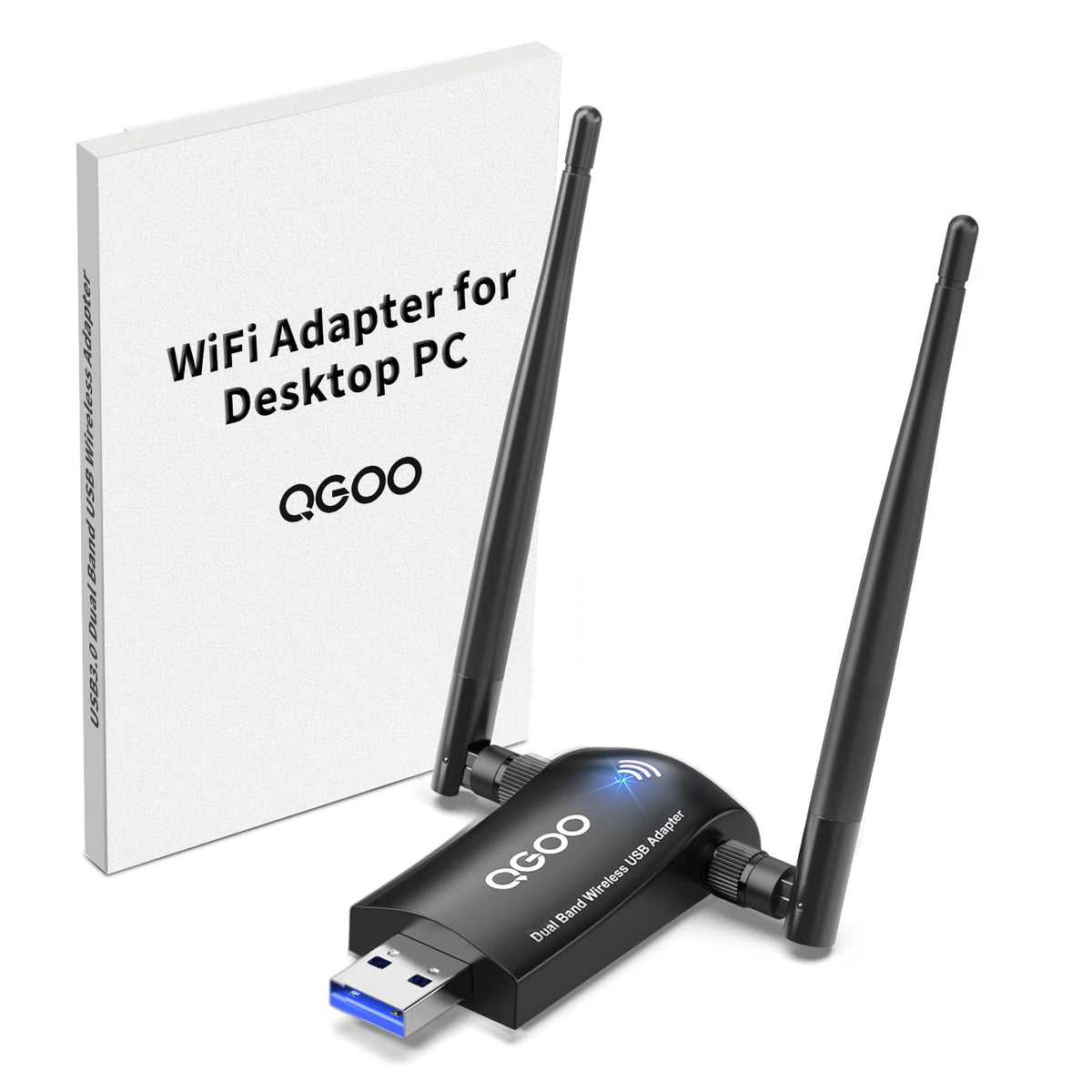 Wireless AC1300Mbps USB 3.0 WiFi Adapter with 5dBi Dual Antennas E404932