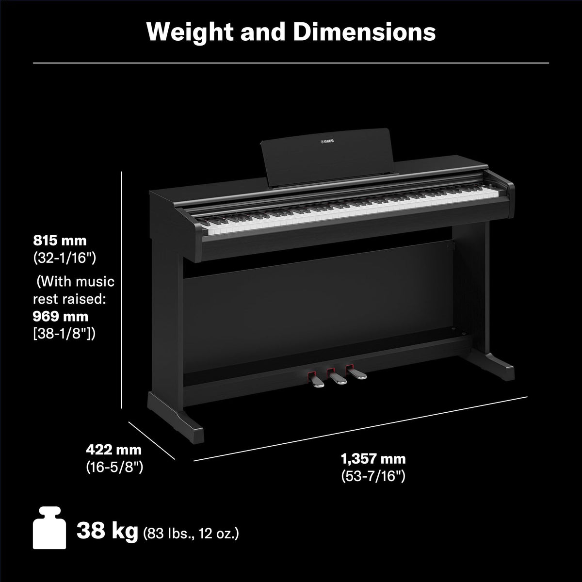 88-Key Weighted Digital Piano Keyboard with Bench I70691