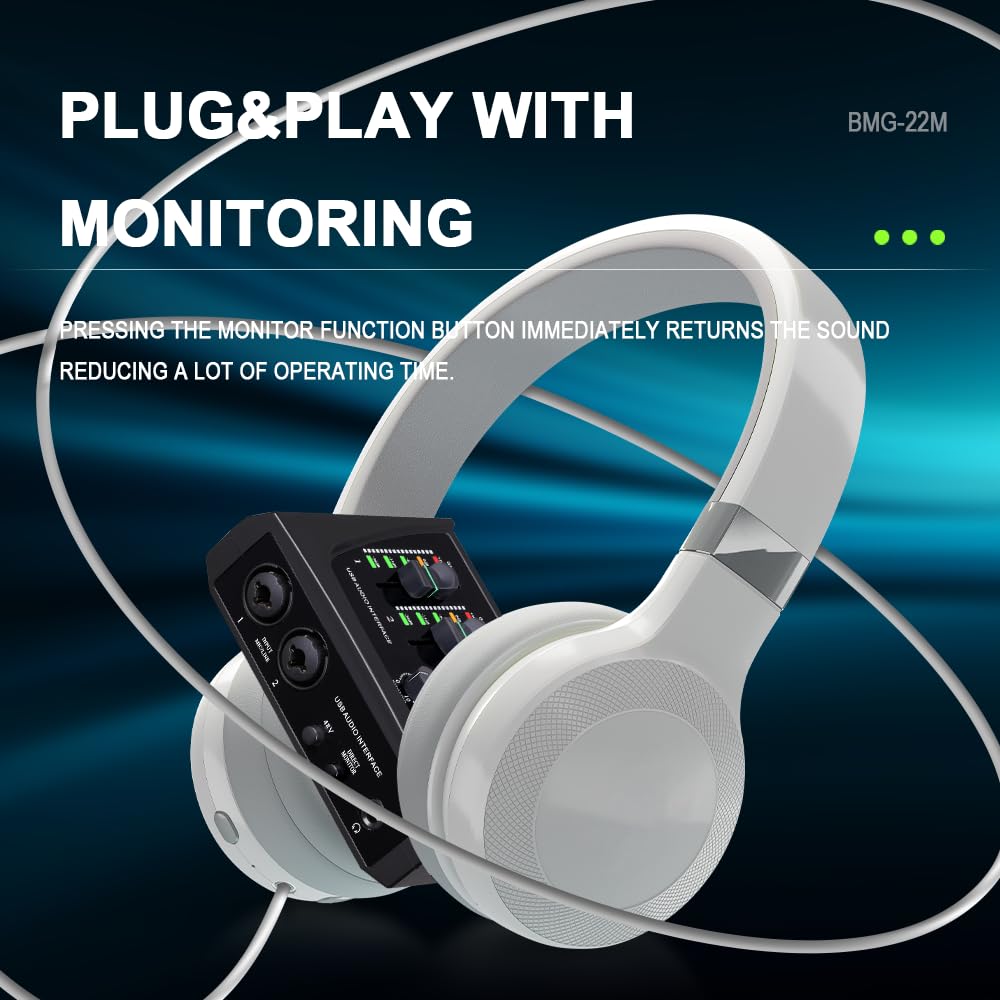 2 Channel USB Audio Interface with XLR 48V Phantom Power J3487