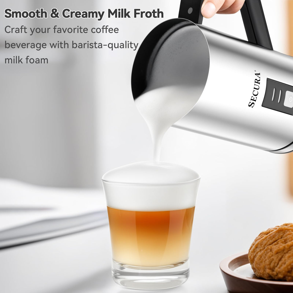 8.4oz Stainless Steel Milk Frother O92794