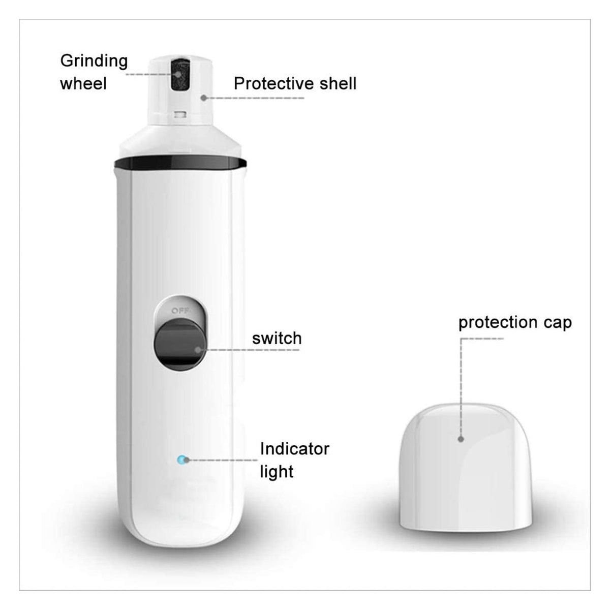 Electric Rechargeable Pet Nail Grinder T114