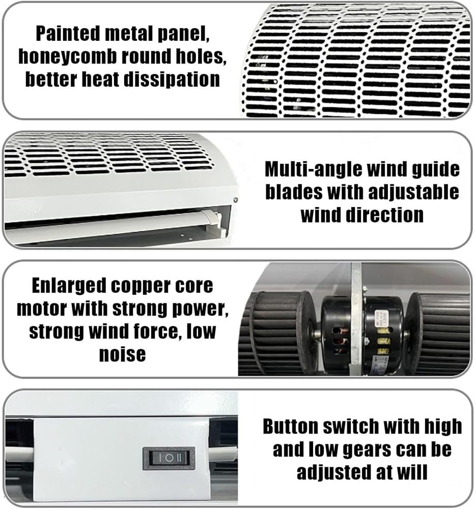 Wall Mounted Air Curtain, 2-Speed with Remote Control O991