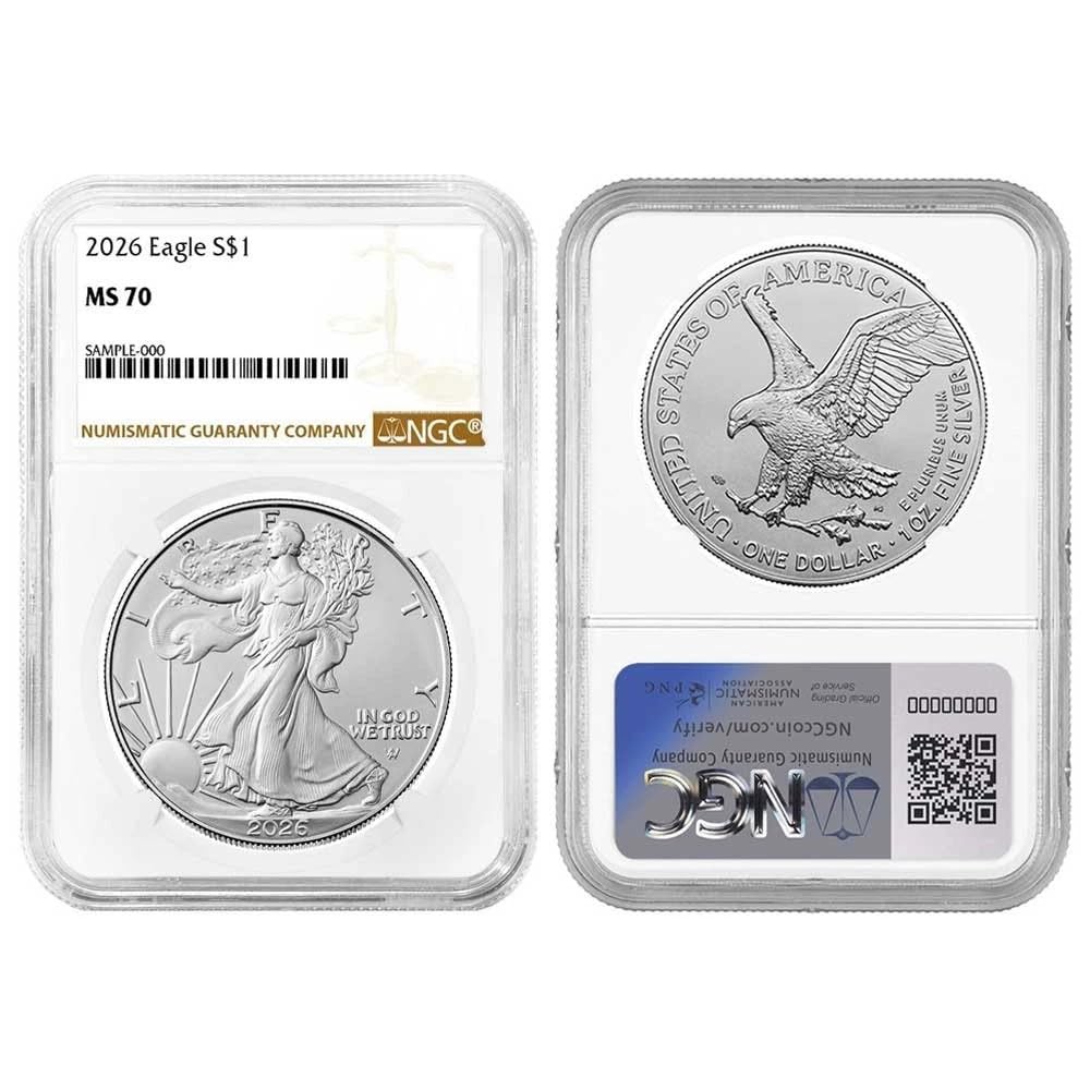 2026 $1 American Silver Eagle MS70 Legal Tender F643859