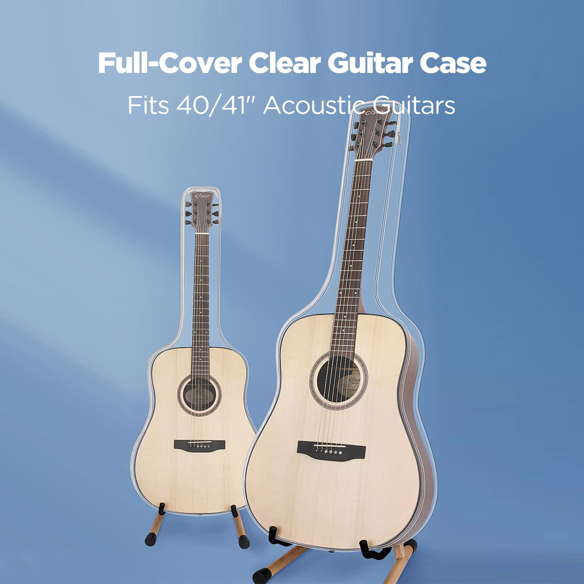 Transparent PVC Guitar Dust Cover for 40/41 Inch Acoustic & Electric Guitars Q160400