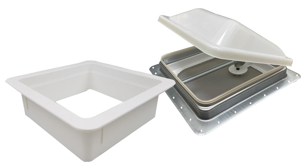 White RV Roof Vent T389