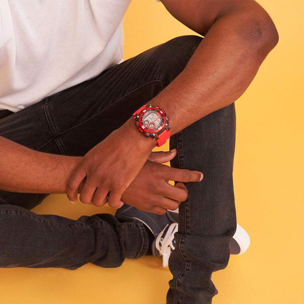 Digital Chronograph Resin Strap Watch Y13832