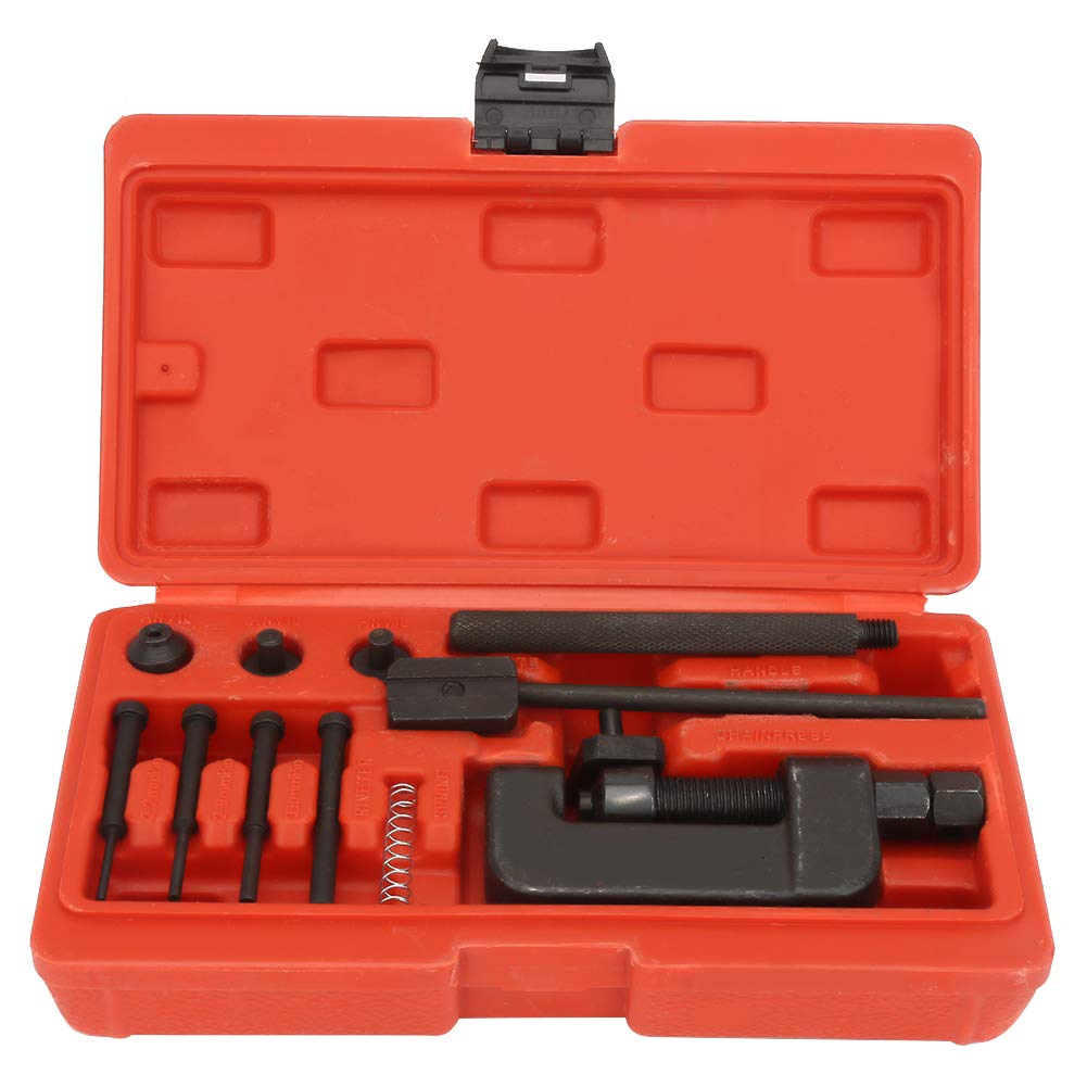 13PC Motorcycle Chain Breaker Rivet Tool Set with Carrying Case X58189