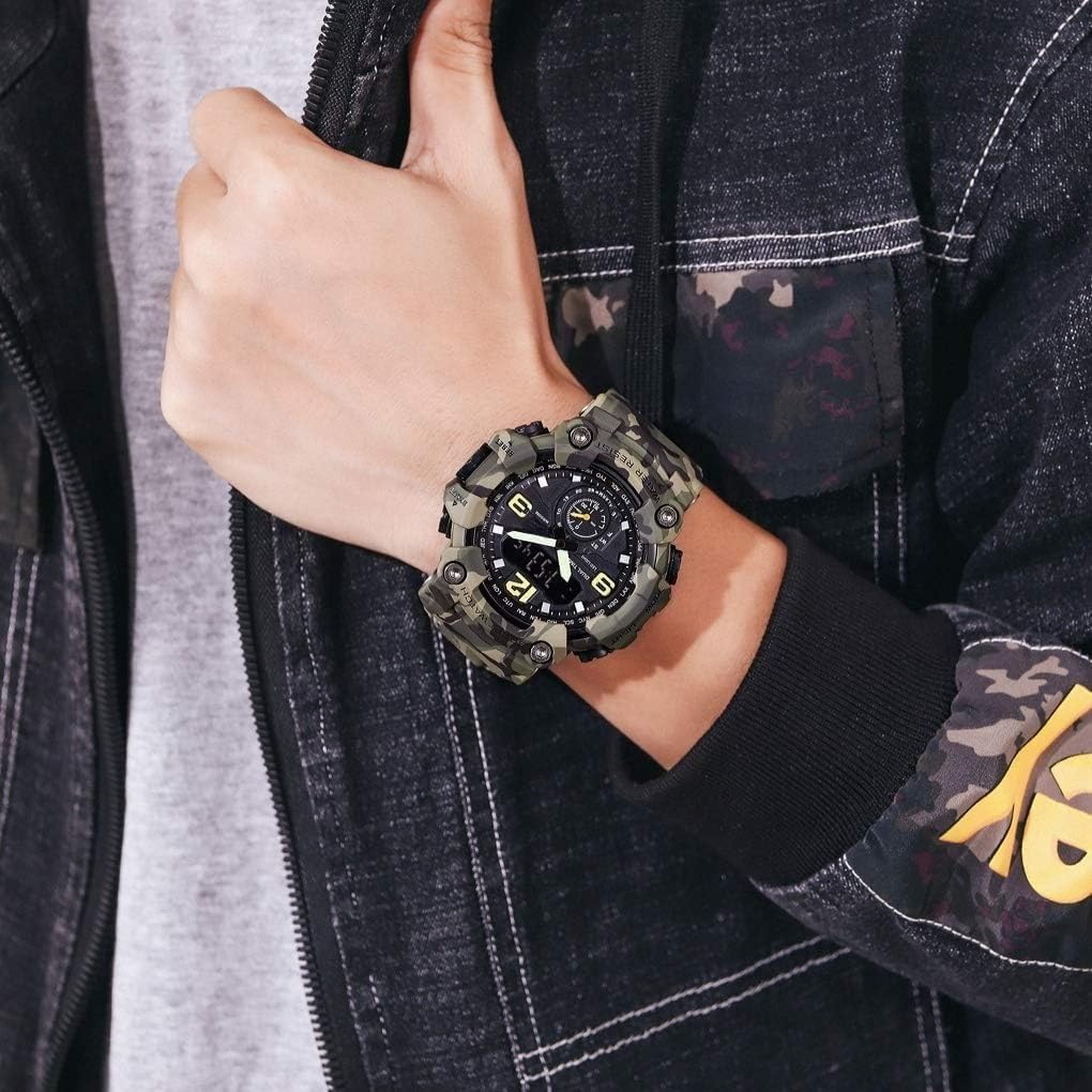 Big Dial Digital Water Resistant LED Mens Watch W191526