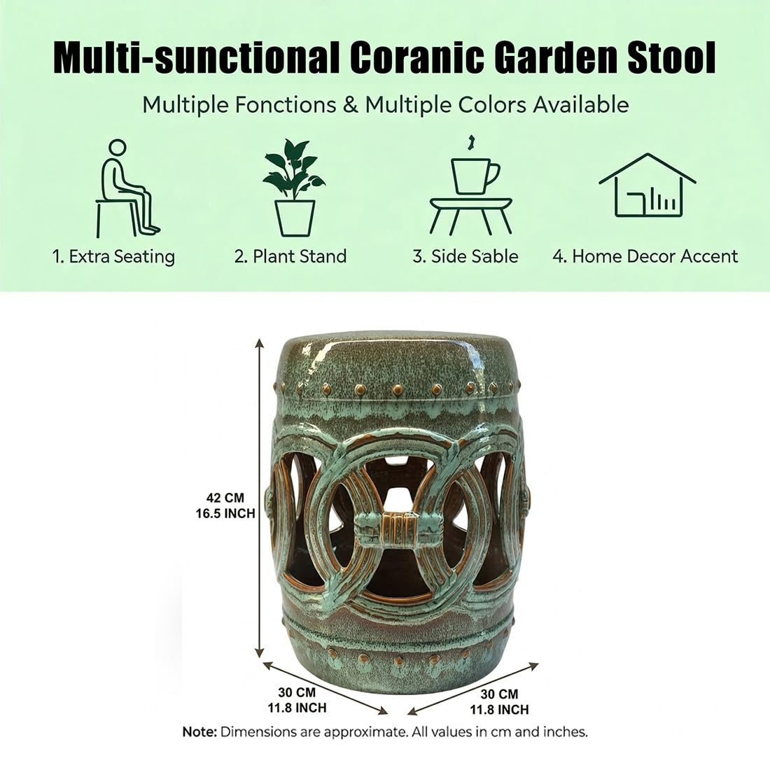 Ceramic Garden Stool Z754