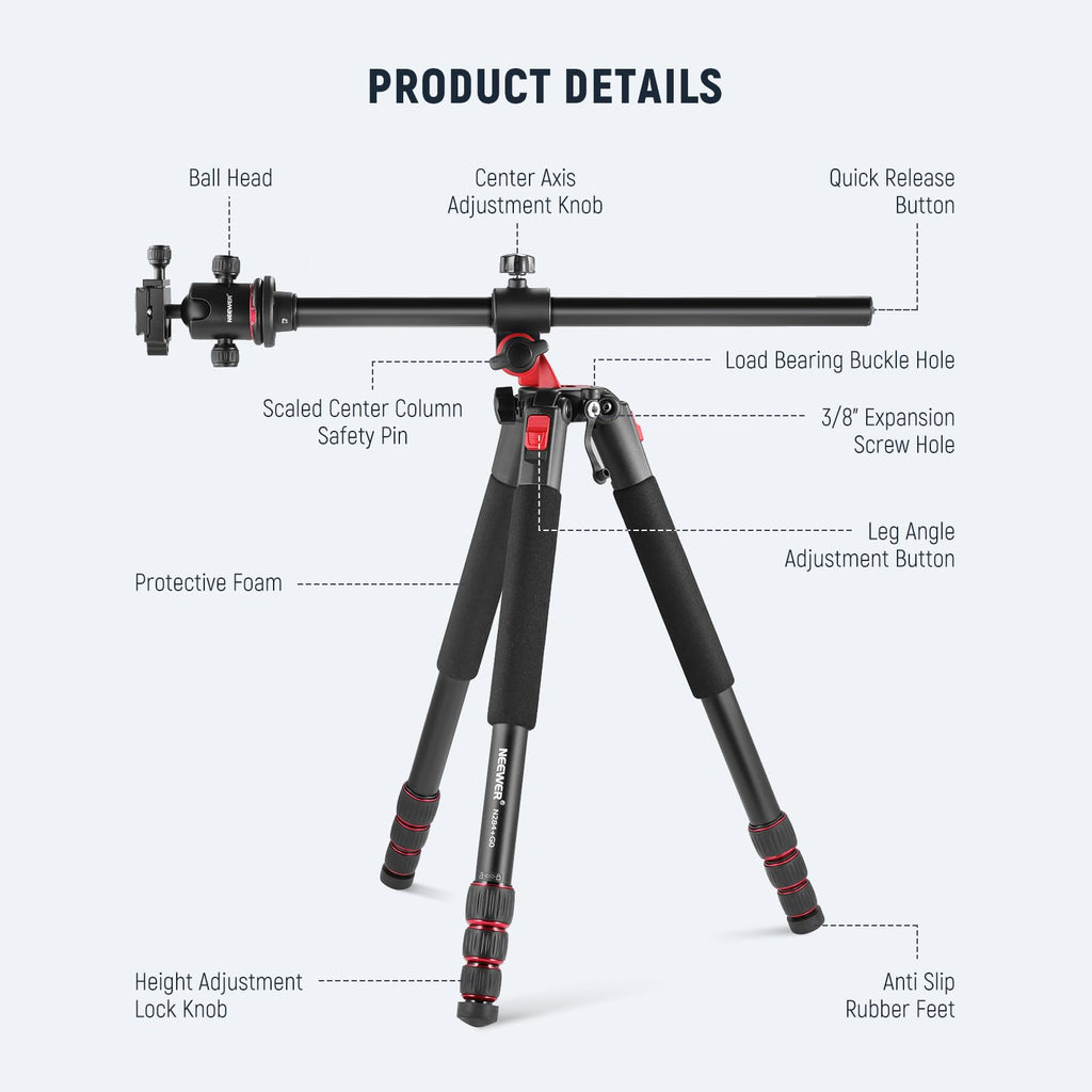 72 Inch Camera Tripod Monopod with Ball Head S3133