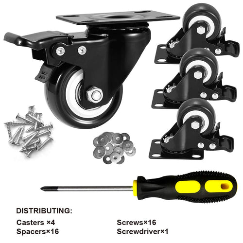 2" Caster Wheels Set of 4 with Brake O526
