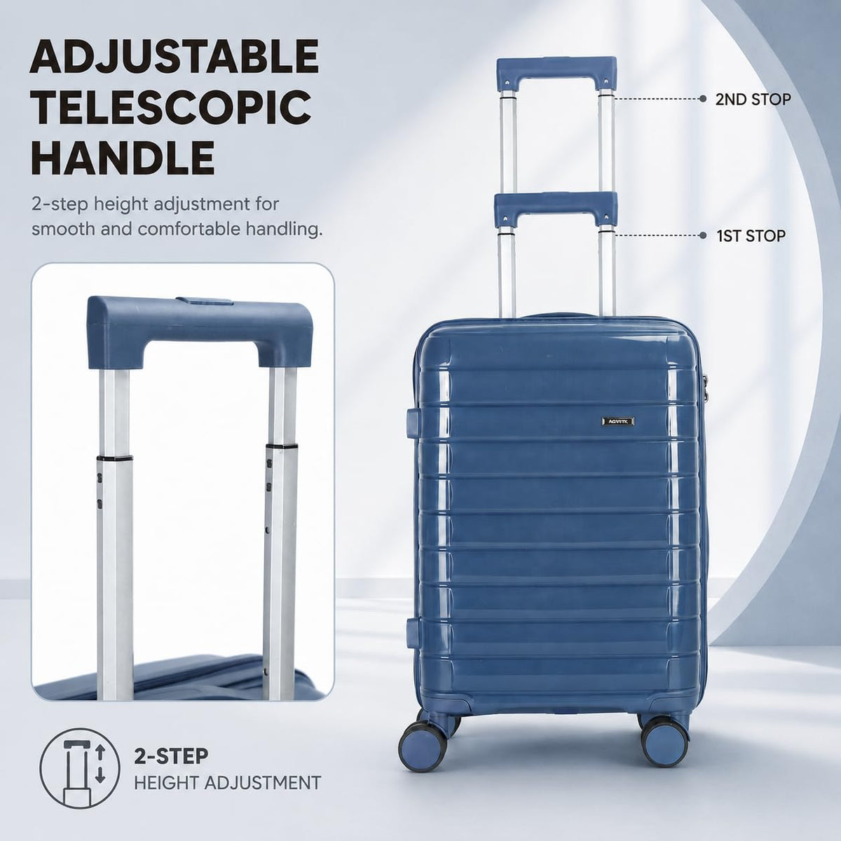 20 Inch Lightweight Hard Shell Spinner Luggage H758374