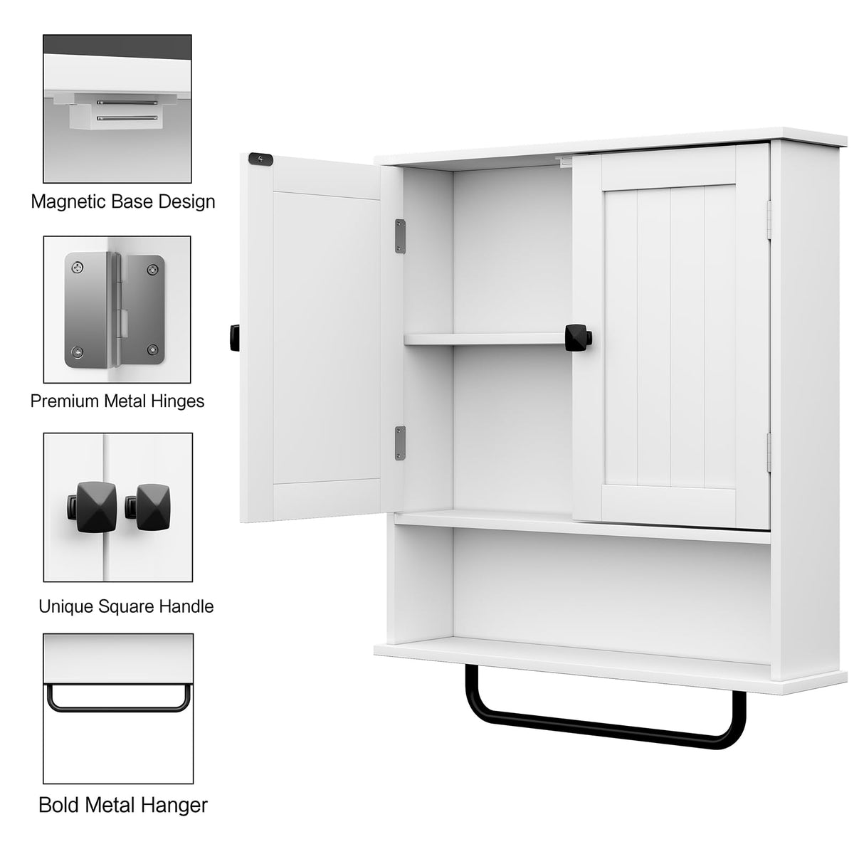 Wall Mounted Medicine Cabinet with Towels Bar A8288
